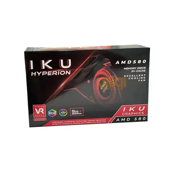 VGA IKU AMD Radeon RX580 8GB GDDR5 کارت گرافیک ای کی یو آر ایکس580 8گیگابایت