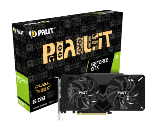 ((امکان پرداخت اقساطی)) VGA PALIT DUAL OC GeForce GTX 1660ti 6GB GDDR6 کارت گرافیک پالیت 1660ti