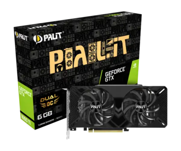 ((امکان پرداخت اقساطی)) VGA PALIT DUAL OC GeForce GTX 1660ti 6GB GDDR6 کارت گرافیک پالیت 1660ti