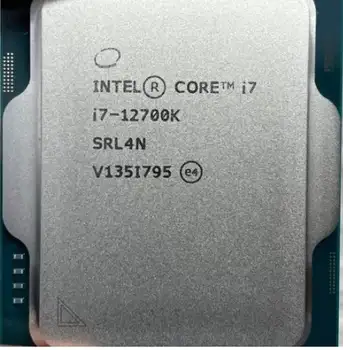 پردازنده CPU اینتل((امکان خرید اقساطی)) بدون باکس مدل Core i7-12700K فرکانس 2.70 گیگاهرتز Core i7-12700K 2.70GHz FCLGA 1700 Alder Lake TARY CPU